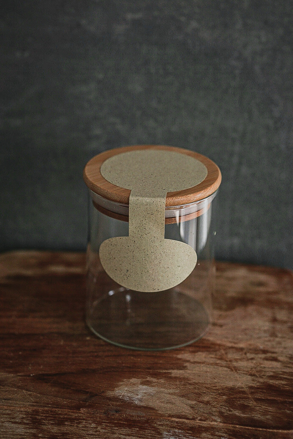 Deckel/Glas Graspapier Etiketten, Ø 68x141 mm auf DIN A4 Bögen