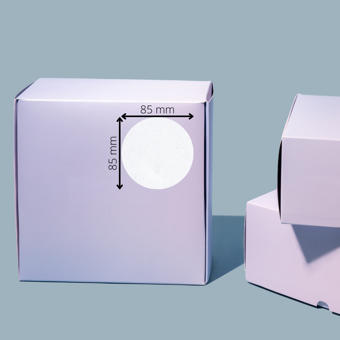 Recycling Etiketten, 85 mm rund DIN A4 Bögen