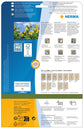 Etiketten aus Silphie-Papier A4, 70x36 mm, naturbraun, permanent haftend, 20 Blatt, 480 Klebeetiketten
