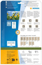 Etiketten aus Silphie-Papier A4, 99,1x67,7 mm, naturbraun, permanent haftend, 20 Blatt, 160 Klebeetiketten