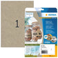 Etiketten aus Silphie-Papier A4, 210x297 mm, naturbraun, permanent haftend, 20 Blatt, 20 Klebeetiketten