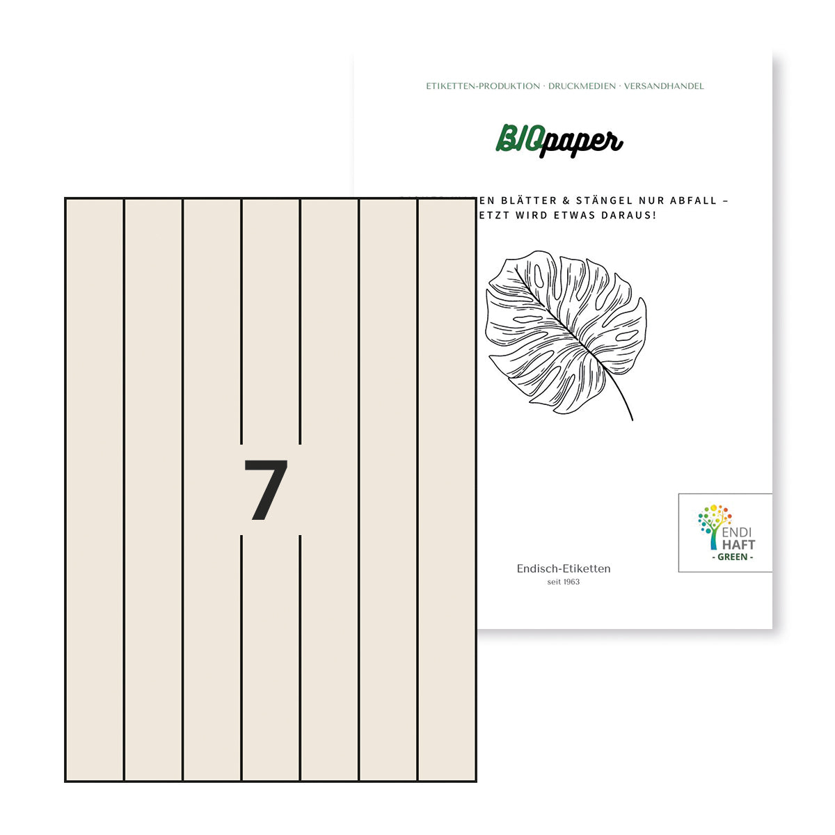 BIOpaper Natural, 30x297 mm auf DIN A4 Bögen