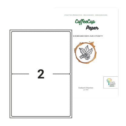 CoffeeCup Paper, 199,6x143,5 mm auf DIN A4 Bögen