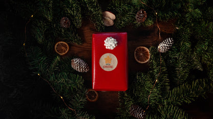 Bedruckte Etiketten für Weihnachten 🎄 aus Graspapier, 50 mm rund, 3 verschiedene Motive auf DIN A4 Bögen