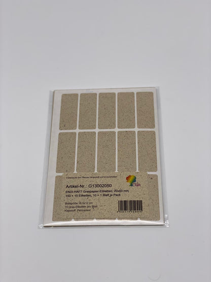 ENDI-HAFT Graspapier Etiketten, 20x50 mm auf 165x120 mm Bögen